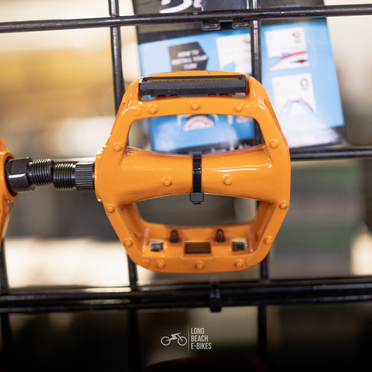 Bike Pedals Alloy Orange – LONG BEACH EBIKES