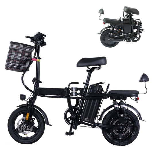 A9 14" Mini Folding Electric Bike 750W Peak Motor 48V 15Ah Battery