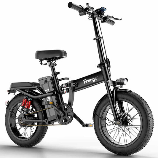 Freego T1 Foldable Electric Bike 20AH Battery with 16"×3.0" Tire