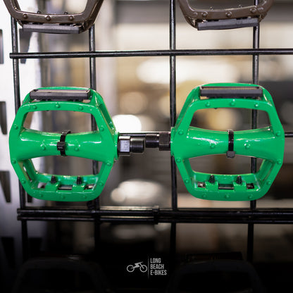 Bike Pedals Alloy Green
