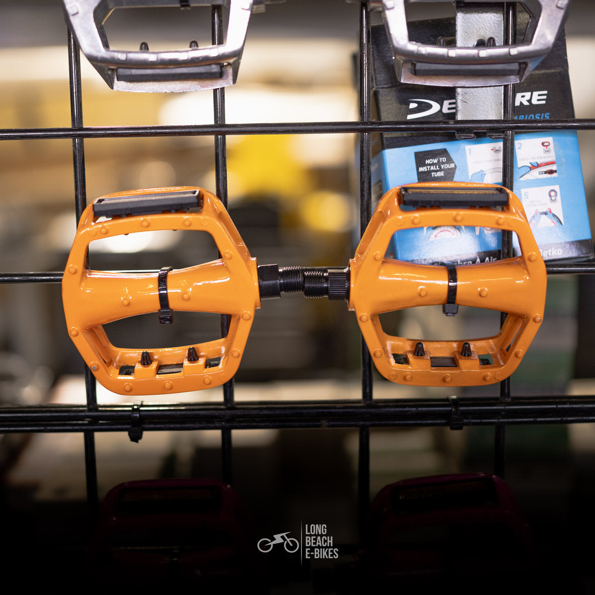 Bike Pedals Alloy Orange