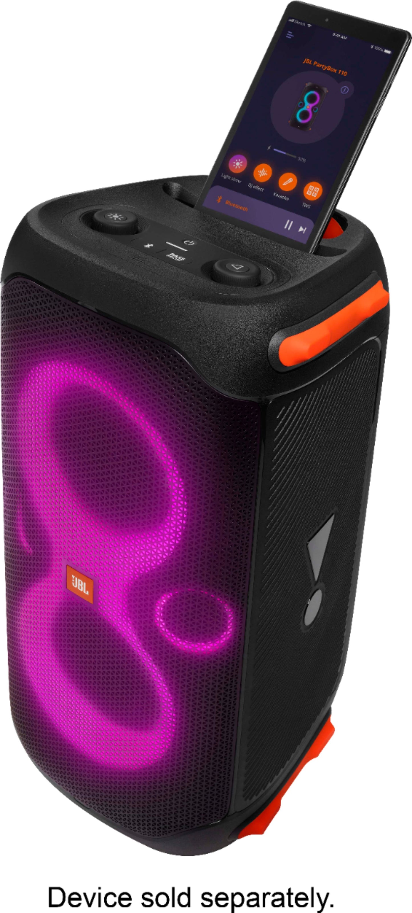 JBL - PartyBox 110 Portable Party Speaker - Black