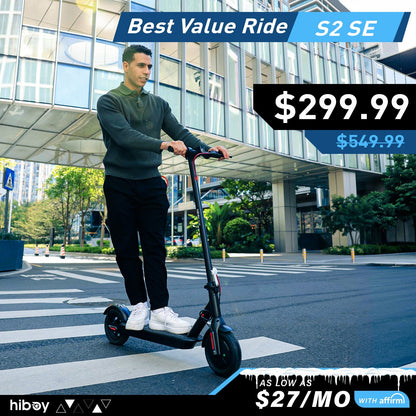 Hiboy Electric Scooter, 10" Tires,17 Miles Range, 430W Peak Motor, 19MPH Speed, Dual Brake System, Electric Scooter for Adults Commuting & Urban Travel